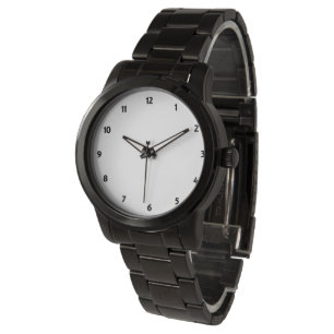 Custom Photo Logo Artwork Oversized Black Bracelet Watch