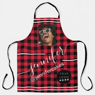 Custom Photo Logo Coffee Shop Cake Buffalo Apron