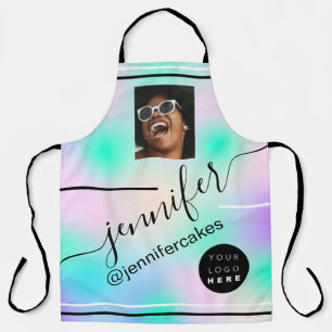 Custom Photo Logo Coffee Shop Cakes Holograph Apron