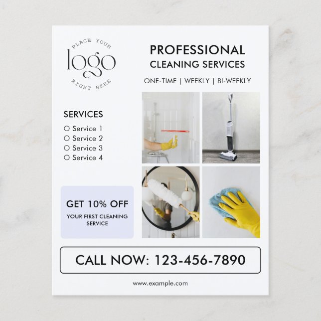 Custom Photo Logo Modern Business Marketing Flyer (Front)