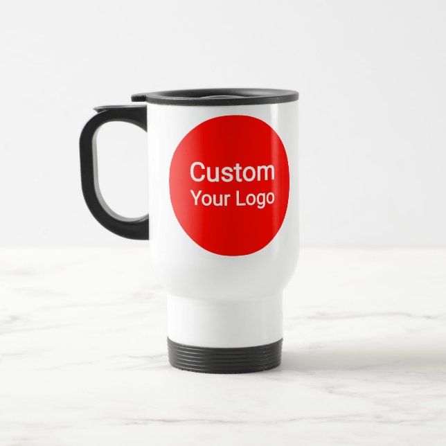 Custom Photo & Logo  | Personalised Travel Mug (Left)