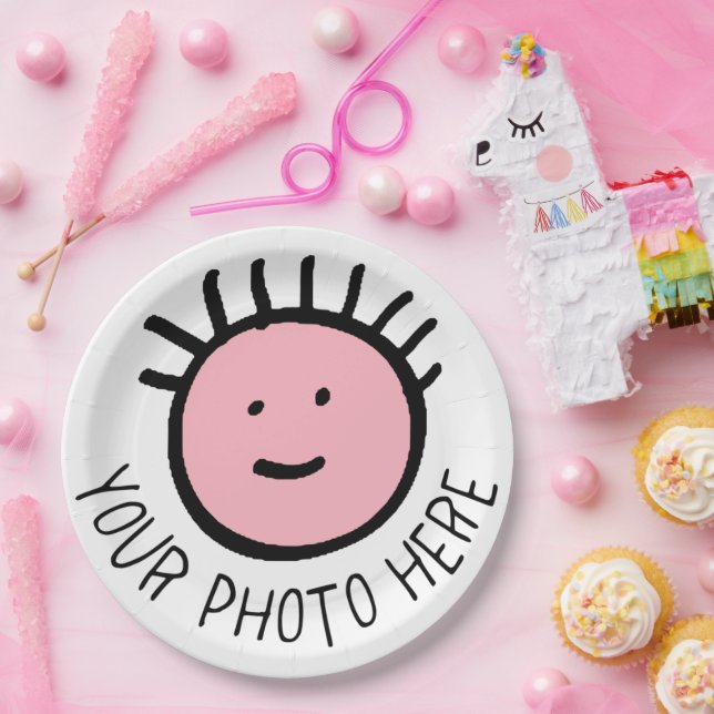 Custom Photo/Logo ROUND Paper Plates - 9" Large (Party)