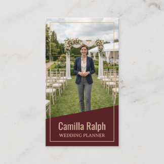 Custom Photo & Logo Wedding Planner Business Card