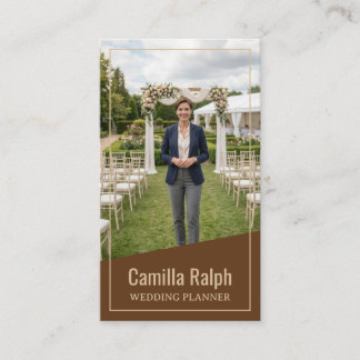 Custom Photo & Logo Wedding Planner Business Card