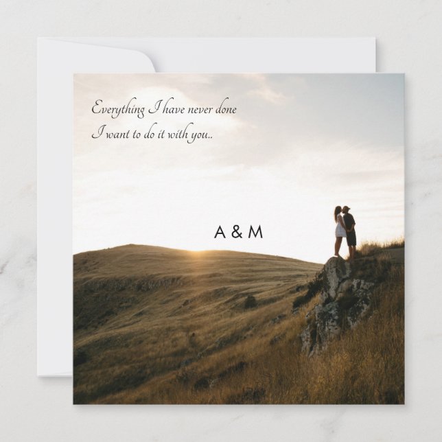 Custom Photo Love Couple Card (Front)