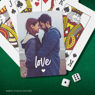 Custom Photo Love Couple Playing Cards