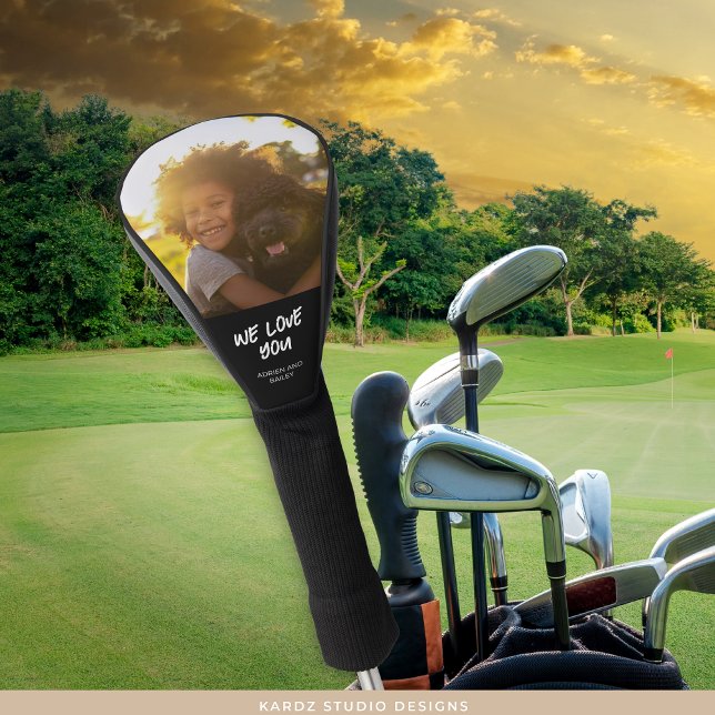 Custom Photo Love Dad Golf Head Cover (Golf Club Cover is sold only. Personalize with your photo and text.)