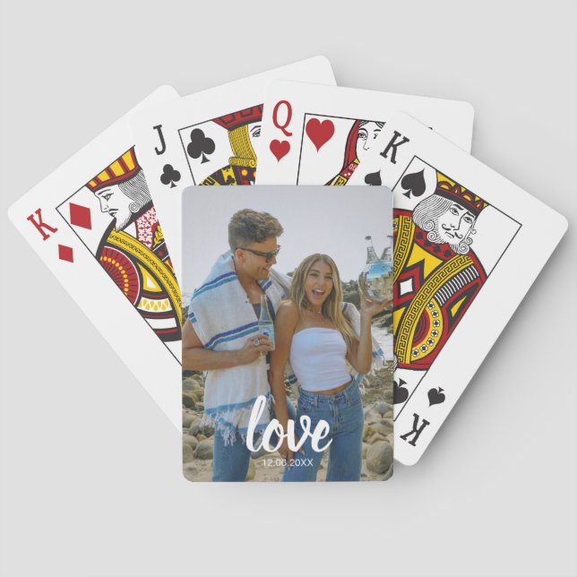 Custom Photo Love Script Playing Cards – Personali Playing Cards (Back)