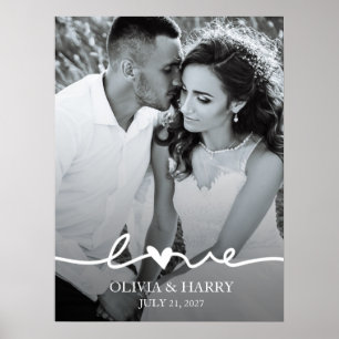 Custom Photo Love Script Poster