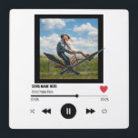 Custom photo Lovers Unique Gift Music Our Song Square Wall Clock<br><div class="desc">Custom photo Lovers Unique Gift Music Our Song</div>