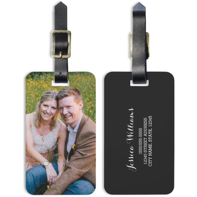 Custom Photo Luggage Tag (Personalized Front Photo and Back Contact Information)