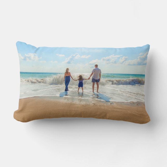 Custom Photo Lumbar Pillow Gift with Your Photos (Front)
