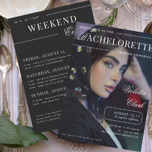 Custom Photo Magazine Cover Unique Bachelorette Invitation