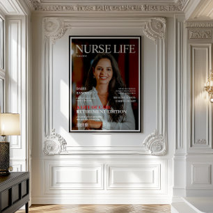 Custom Photo Magazine Nurse Retirement Gift Poster