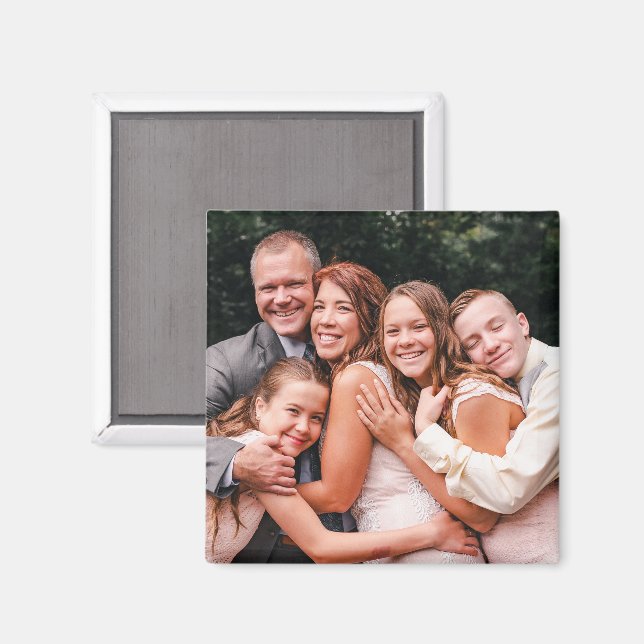 Custom Photo Magnet for Fridge, Gift for Family (Front/Back)