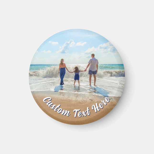 Custom Photo Magnet Personalised Text (Front)