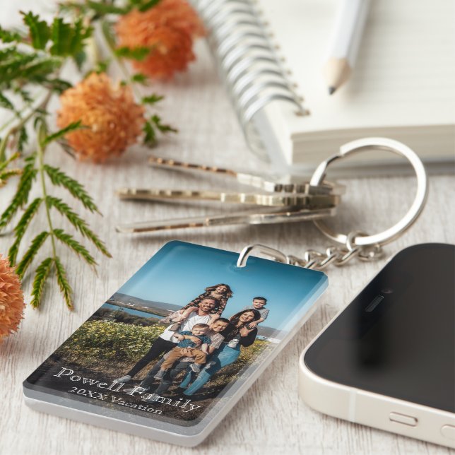Custom Photo Make it Unique Family Vacation Key Ring (Front Right)
