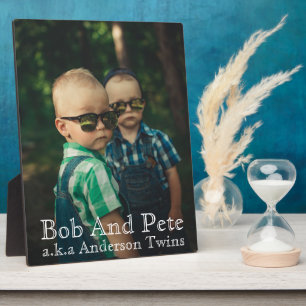 Custom Photo Make it Unique Twin Brothers Photo Plaque