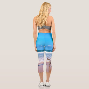 Custom Photo Make Your Own Design - I Love My Pet Capri Leggings