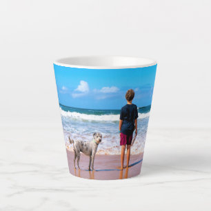 Custom Photo Make Your Own Design - I Love My Pet  Latte Mug