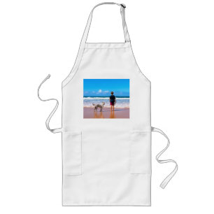 Custom Photo Make Your Own Design - I Love My Pet  Long Apron