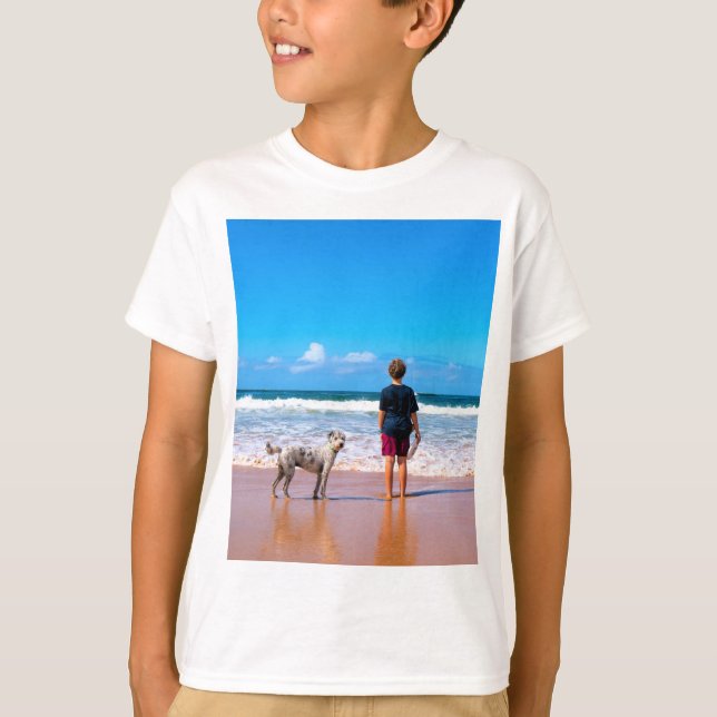 Custom Photo Make Your Own Design - I Love My Pet  T-Shirt (Front)