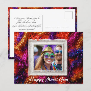 Custom photo💚💜💛 Mardi Gras Magic Postcard