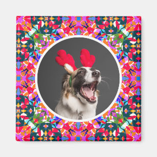 Custom Photo Maximalist Christmas Modern Colourful Magnet