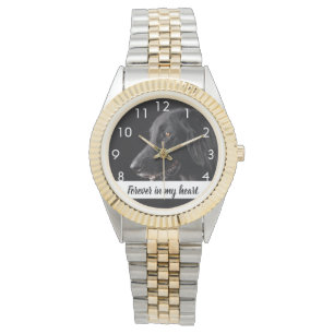 Custom photo memorial dog pet watch