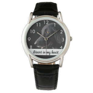 Custom photo memorial dog pet watch