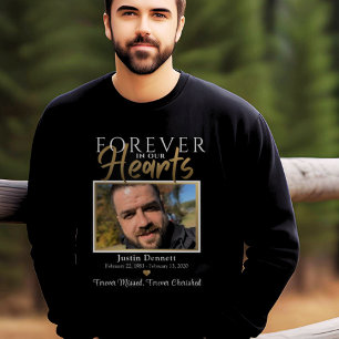 Custom Photo Memorial Elegant Celebration of Life Sweatshirt