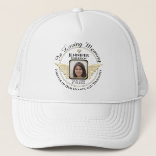 Custom Photo Memorial Forever in Our Hearts Trucker Hat
