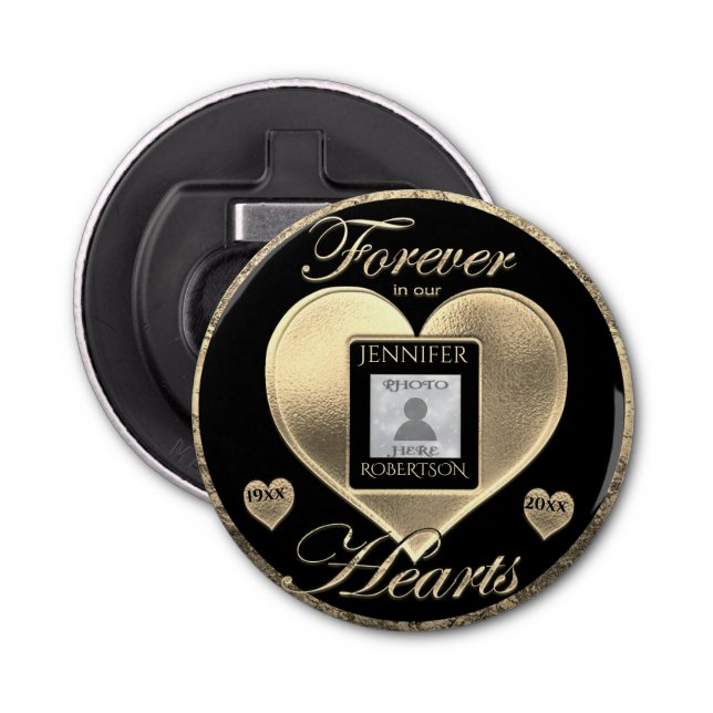 Custom Photo Memorial in Loving Memory Bottle Opener (Front)