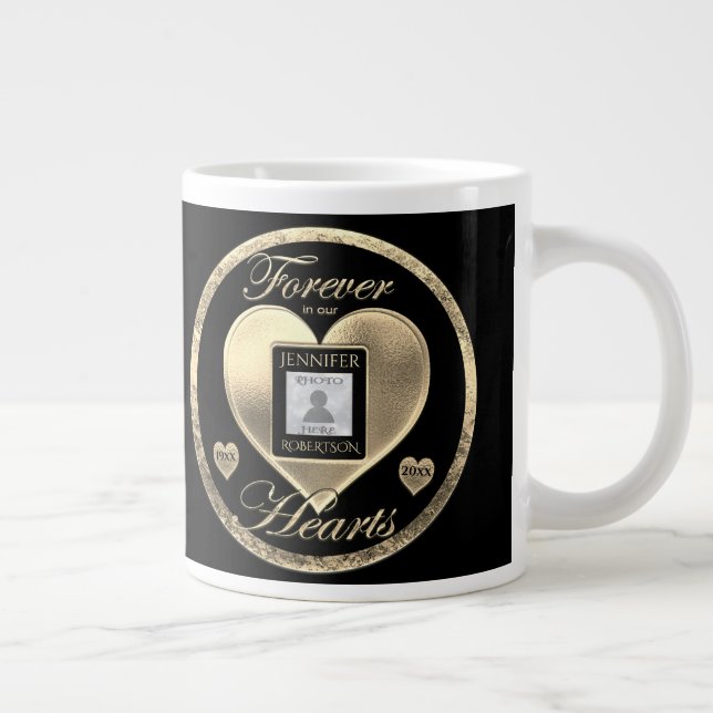 Custom Photo Memorial in Loving Memory Keychain Large Coffee Mug (Right)