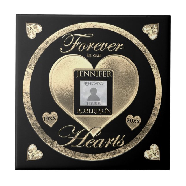 Custom Photo Memorial in Loving Memory Tile (Front)