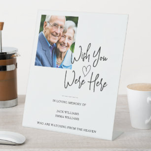 Custom Photo Memorial In Loving Memory Wedding Pedestal Sign