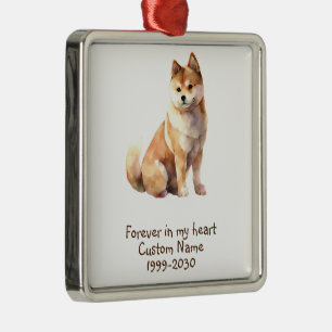 Custom Photo Memorial Keepsake Dog Metal Tree Decoration