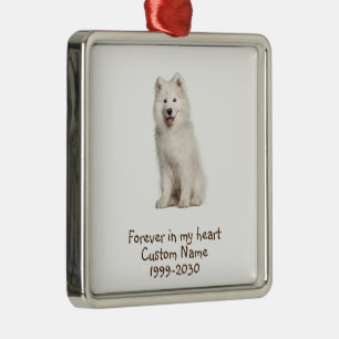 Custom Photo Memorial Keepsake  Dog Metal Tree Decoration