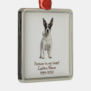 Custom Photo Memorial Keepsake  Dog Metal Tree Decoration
