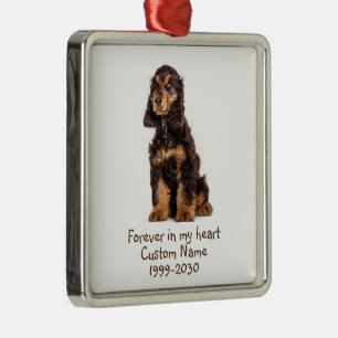 Custom Photo Memorial Keepsake  Dog Metal Tree Decoration