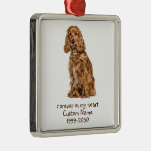 Custom Photo Memorial Keepsake Dog Metal Tree Decoration