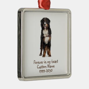 Custom Photo Memorial Keepsake  Dog Metal Tree Decoration
