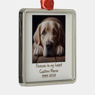 Custom Photo Memorial Keepsake Pet Dog Metal Tree Decoration