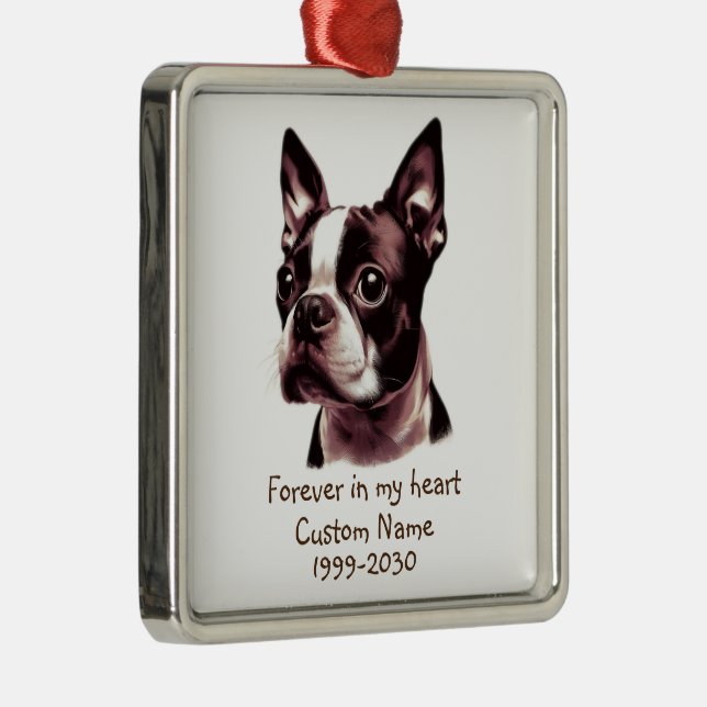 Custom Photo Memorial Keepsake Pet Dog   Metal Tree Decoration (Right)