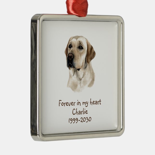 Custom Photo Memorial Keepsake Pet Dog  Metal Tree Decoration (Right)