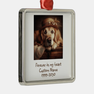 Custom Photo Memorial Keepsake Pet Dog Metal Tree Decoration