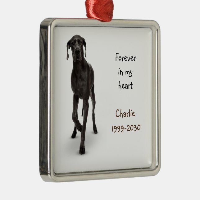Custom Photo Memorial Keepsake Pet Dog    Metal Tree Decoration (Right)