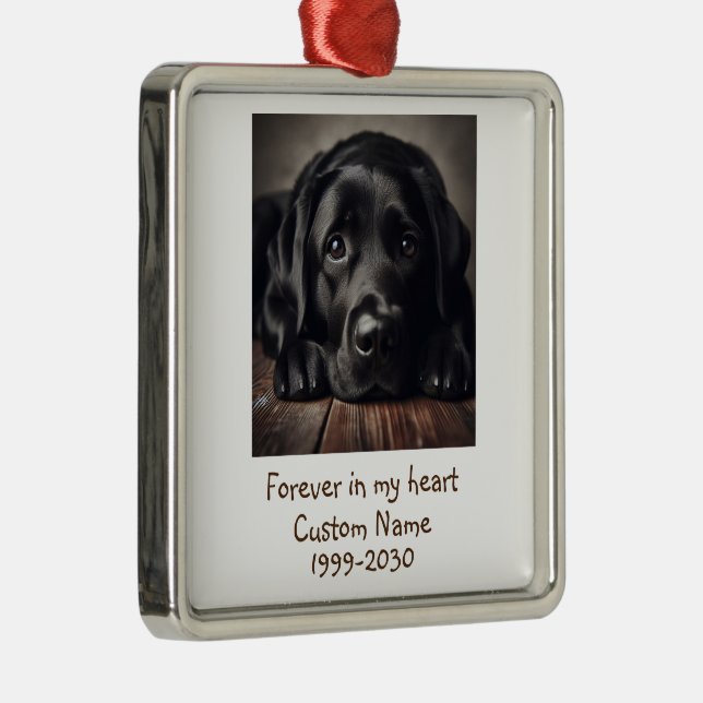 Custom Photo Memorial Keepsake Pet Dog   Metal Tree Decoration (Right)
