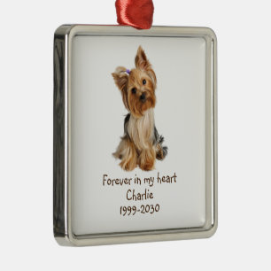 Custom Photo Memorial Keepsake Pet Dog   Metal Tree Decoration