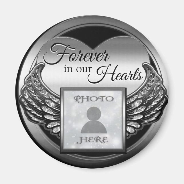 Custom Photo Memorial Magnet (Front)
